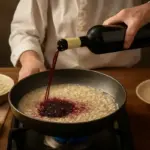 Preparazione del risotto al Barolo come in Piemonte: la tecnica che esalta il profumo