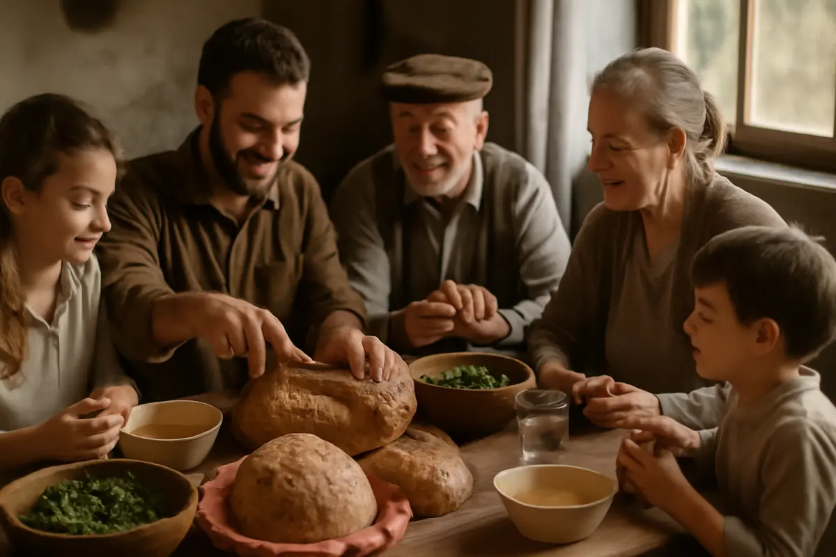 Pane e convivialità nella tradizione contadina: come i pasti semplici univano le famiglie di una volta