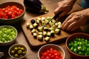 Come si fa la vera caponata siciliana? Il dettaglio sui tagli delle verdure che fa la differenza