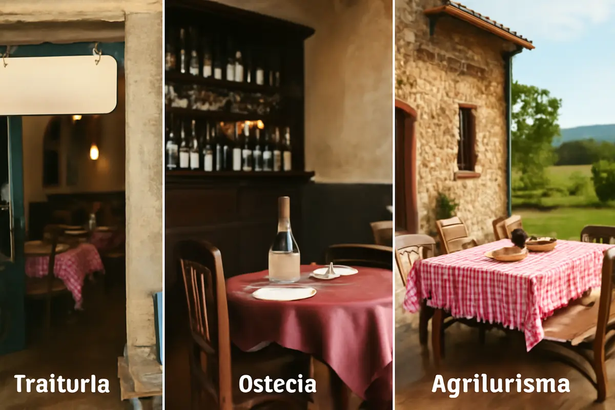 La differenza tra trattoria, osteria e agriturismo: guida pratica per scegliere la tappa ideale