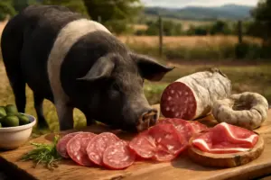 Cos’è la cinta senese? Il suino “nobile” della Toscana e la bontà dei suoi salumi a tavola