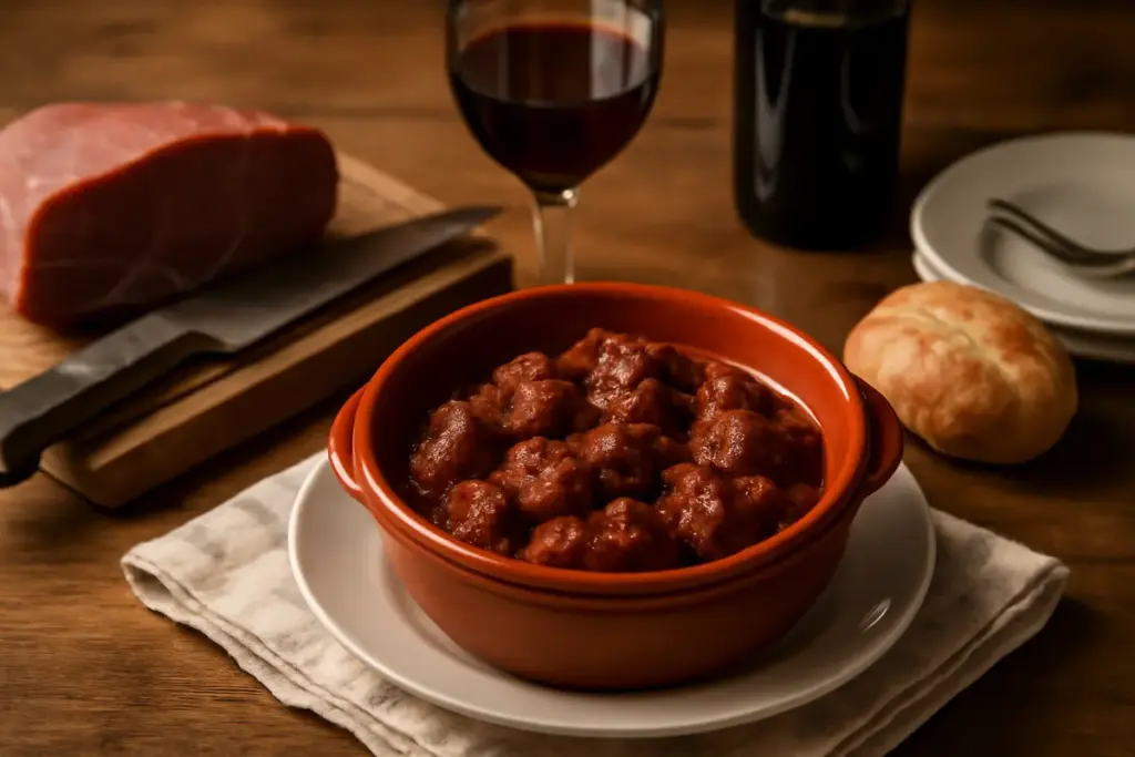 Lo spezzatino al vino rosso come nelle osterie umbre: la qualità della carne fa la differenza al palato