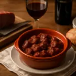 Lo spezzatino al vino rosso come nelle osterie umbre: la qualità della carne fa la differenza al palato